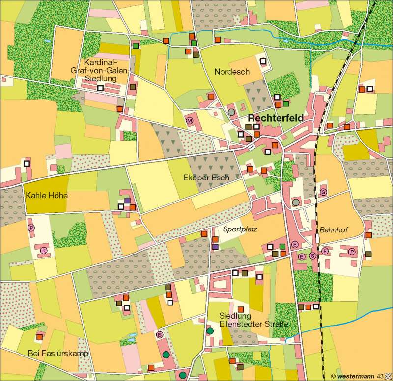 Rechterfeld | Veredelungsbetriebe | Deutschland - Landwirtschaft | Karte 57/2