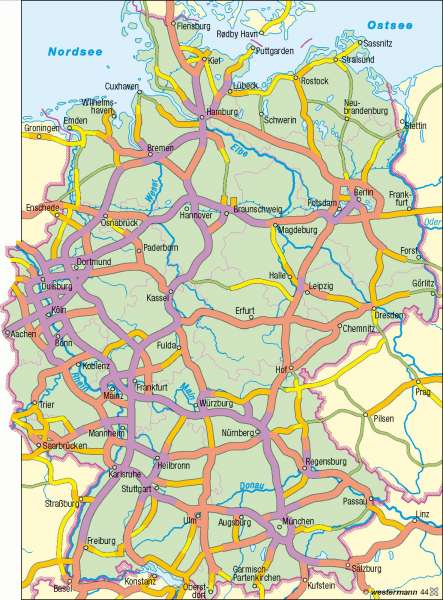 deutschland karte strassen Diercke Weltatlas   Kartenansicht   Straßen     978 3 14 100700 8 