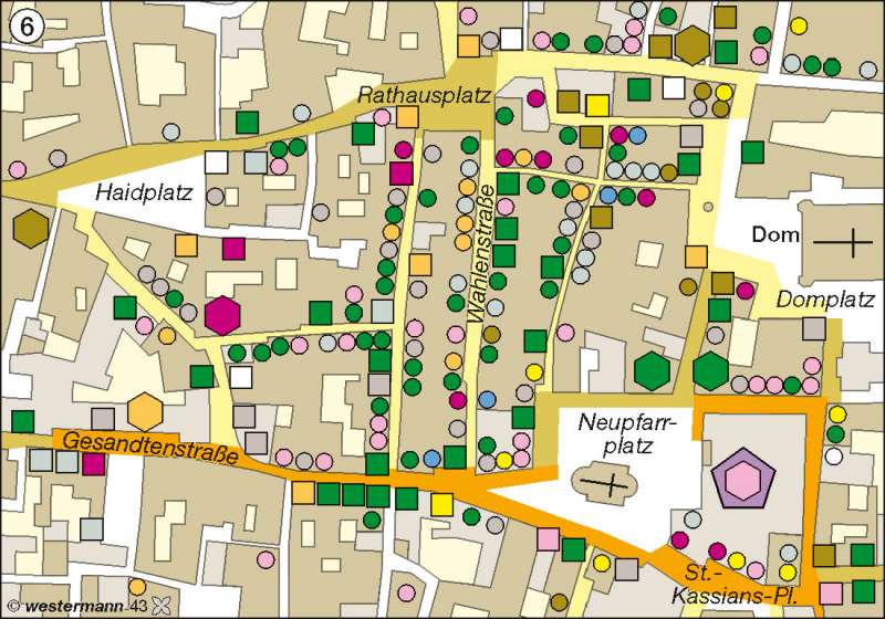 Regensburg | Altstadt | Deutschland - Wandel ländlicher und städtischer Siedlungen | Karte 69/6