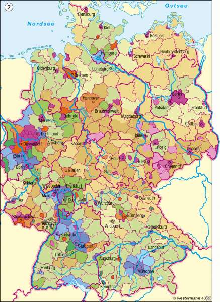 Erwartete Veränderung der Bevölkerungsdichte 2004-2020 |  | Deutschland - Bevölkerungsdynamik | Karte 72/2