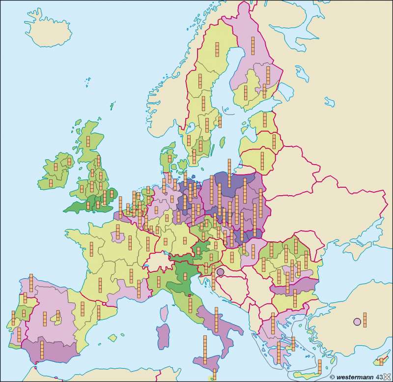 Arbeitslosigkeit | | Europäische Union | Karte 86/3