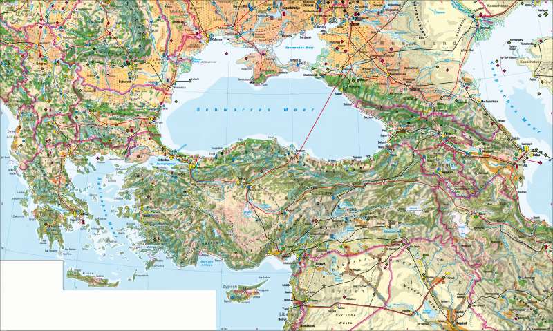 Südosteuropa/Türkei/Kaukasus | Wirtschaft | Südosteuropa/Türkei/Kaukasus – Wirtschaft | Karte 62/1