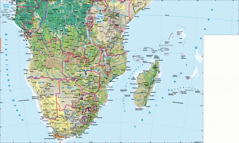 Afrika südlicher Teil | Wirtschaft | Afrika südlicher Teil – Wirtschaft | Karte 142/1