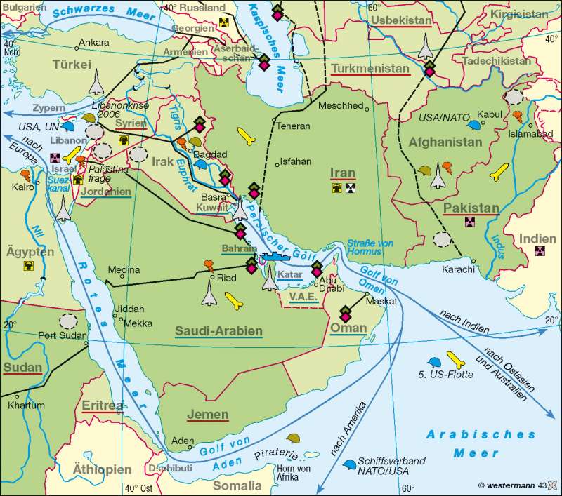 Konfliktstrukturen seit 2003 |  | Naher und Mittlerer Osten | Karte 162/1