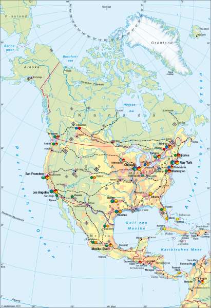 Diercke Weltatlas Kartenansicht Nord Und Mittelamerika Wirtschaft Ubersicht 978 3 14 8 195 1 0