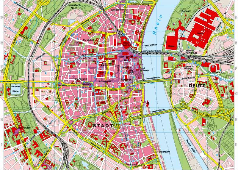 Diercke Weltatlas - Kartenansicht - Stadtplan K?ln - - 100750 - 10 - 1 - 0