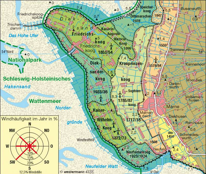Landgewinnung/Küstenschutz | | Küstenlandschaften/Küstenformen | Karte 24/3