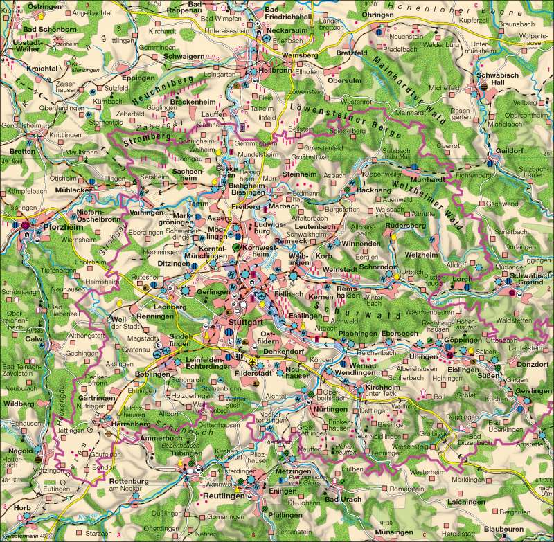 Wirtschaft | | Wirtschaftsraum Region Stuttgart | Karte 33/2