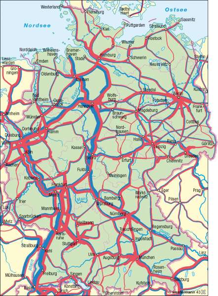 Eisenbahnen | | Deutschland – Verkehr | Karte 48/2