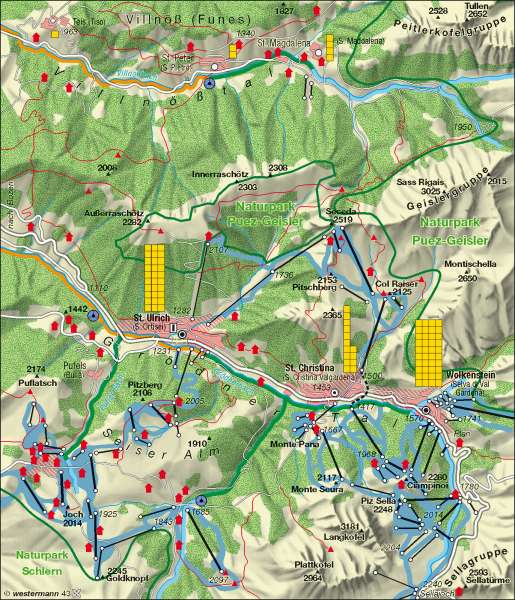 St. Ulrich (Italien) | Tourismus und Umweltbelastung | Alpen – Tourismus und Umwelt | Karte 79/4