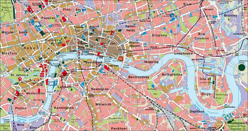 Diercke Weltatlas - Kartenansicht - London - Innenstadt - 100750 - 85