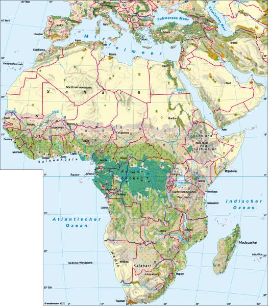 Diercke Weltatlas Kartenansicht Afrika Landwirtschaft 103 1 0