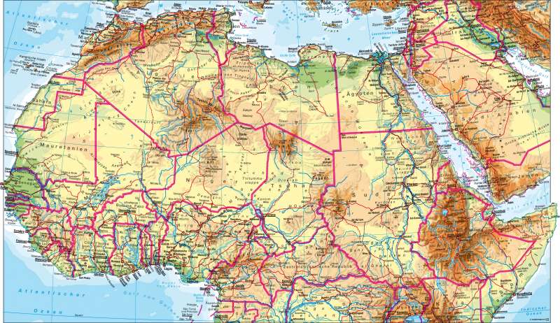 Diercke Weltatlas Kartenansicht Afrika Nordlicher Teil Physisch 106 1 0