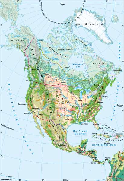 Nord- und Mittelamerika | Landwirtschaft | Nord- und Mittelamerika – Landwirtschaft | Karte 151/1
