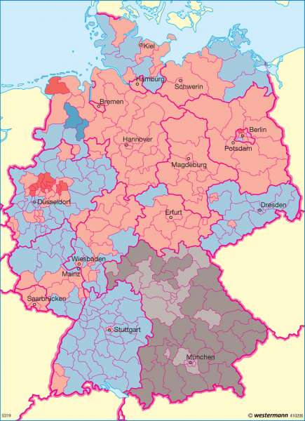 Wahl zum Bundestag 2005 | | Deutschland - politisch | Karte 65/3