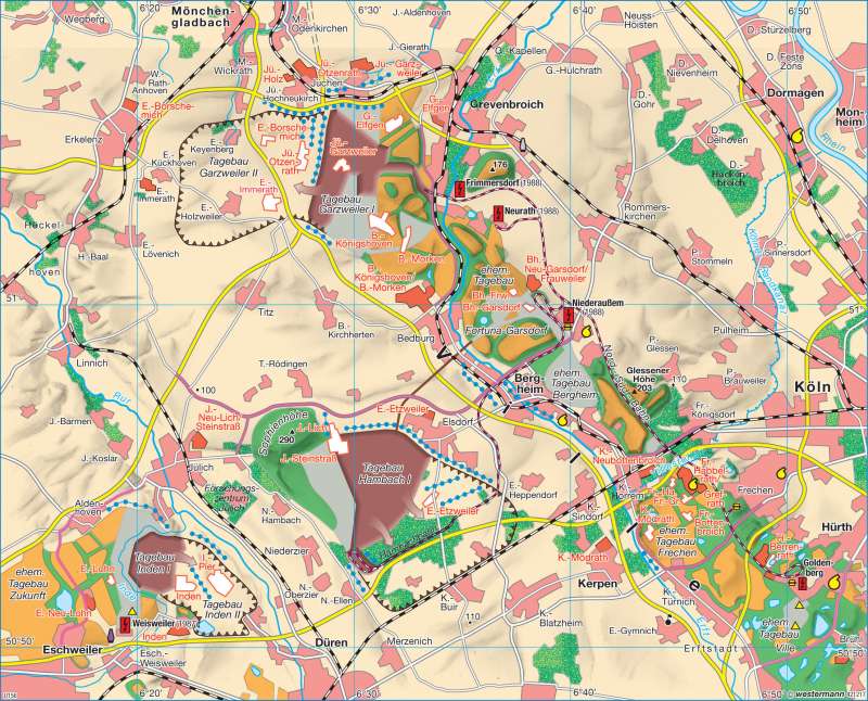 Diercke Weltatlas - Kartenansicht - Rheinisches Braunkohlenrevier