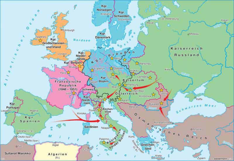 Diercke Weltatlas - Kartenansicht - Revolution und Reaktion 1848/49