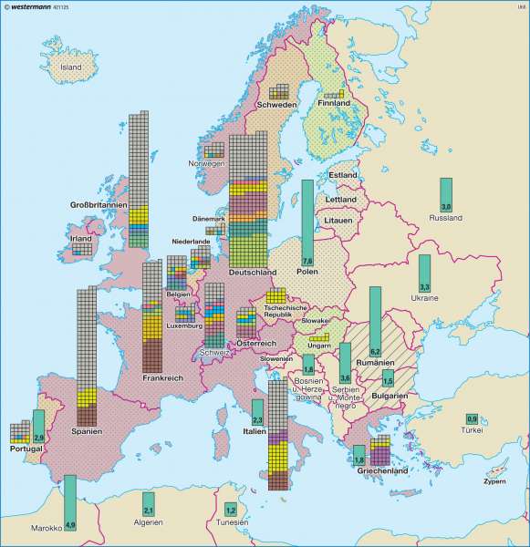Ausländische Arbeitnehmer | | Europäische Union | Karte 95/5