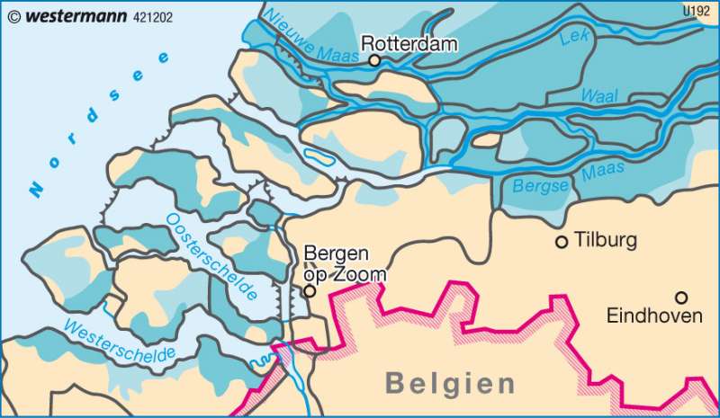 Überflutungsgefahr | | Benelux - Länder | Karte 113/3