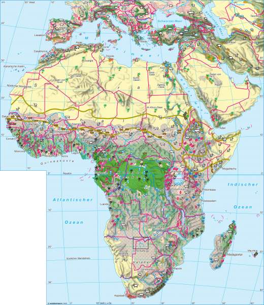 Diercke Weltatlas - Kartenansicht - Afrika - Landwirtschaft - 978-3-14