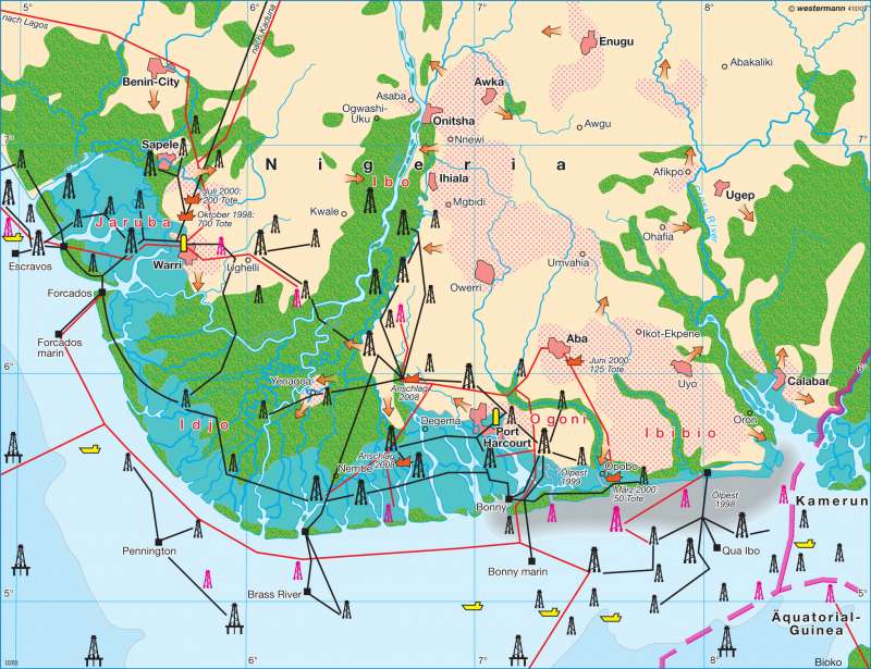 Diercke Weltatlas Kartenansicht Nigerdelta Erdolwirtschaft 978 3 14 1 179 2 0