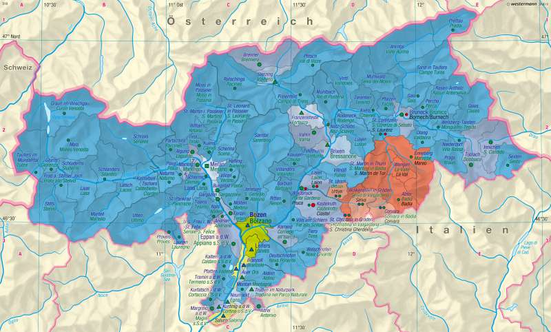 Sprachgruppen | | Südtirol – Bevölkerung/Raumstruktur | Karte 24/2