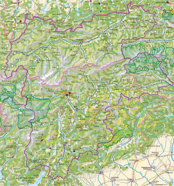 Euregio Tirol-Südtirol-Trentino | Tourismus/Schutzgebiete | Euregio Tirol-Südtirol-Trentino – Tourismus/Schutzgebiete | Karte 26/1