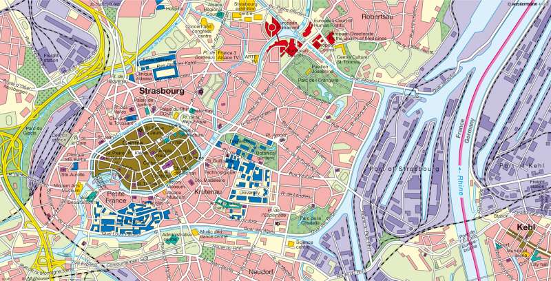 Present-day Strasbourg and Kehl (2010) |  | Mapping time and space - Strasbourg | Karte 11/4
