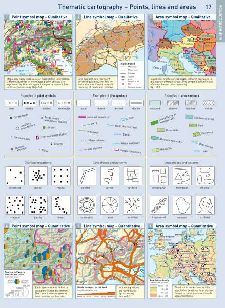 Area symbol map — Qualitative |  | Thematic cartography - Points, lines and areas | Karte 17/3