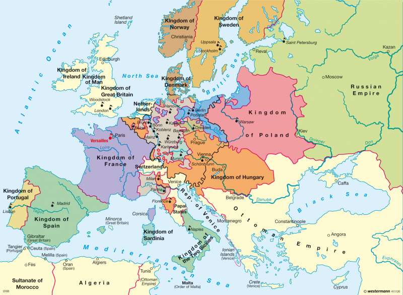 Absolutism in Europe circa 1740 |  | Europe - The modern age | Karte 33/3