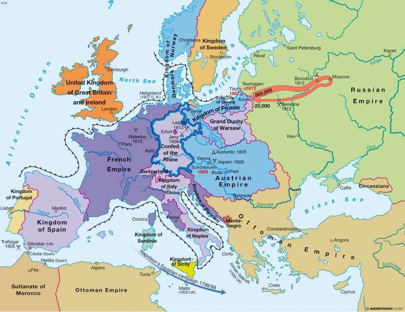The age of Napoleon circa 1812 |  | Europe - The modern age | Karte 34/1