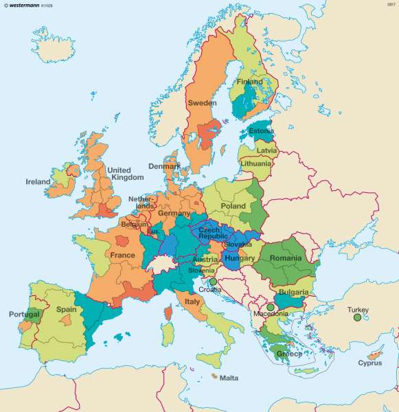 EU — Regional employment structure |  | Europe - European regions | Karte 40/2