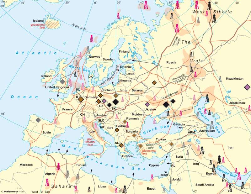 Energy resources |  | Europe - Energy | Karte 48/1
