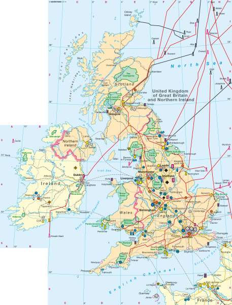 Economy today |  | British Isles - History and economy | Karte 67/2
