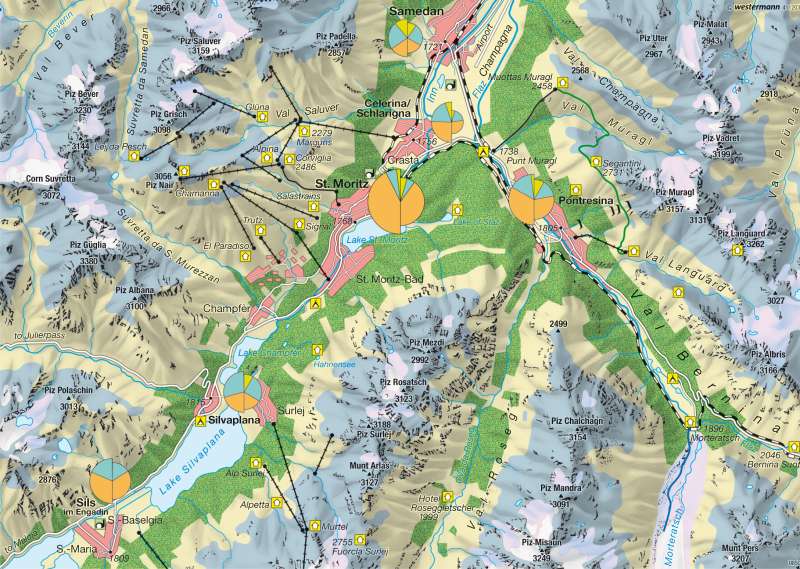 Upper Engadin (Switzerland) — Alpine tourism in a changing environment |  | Southern Europe - Tourist destinations | Karte 79/3