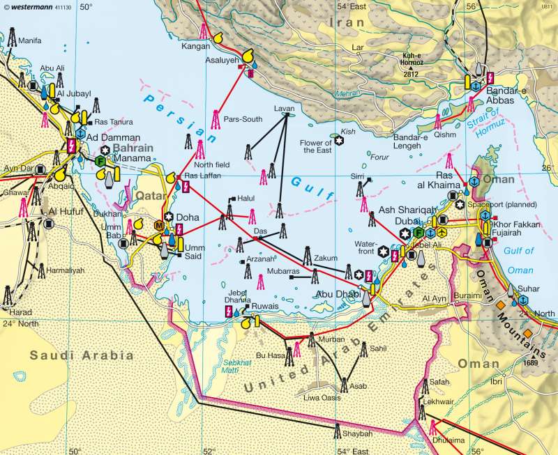 Arab States of the Persian Gulf — Economy |  | Persian Gulf region | Karte 104/2