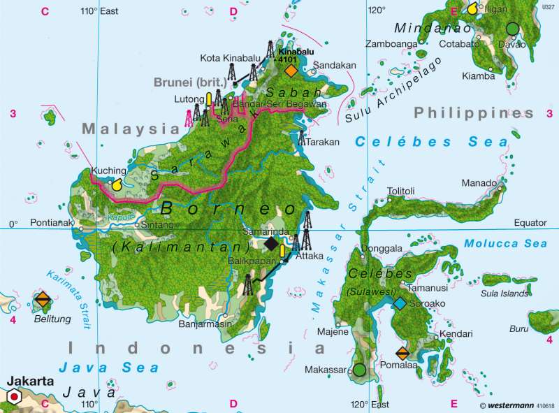 Borneo 1980 — Economy |  | South-East Asia - Economy | Karte 115/2
