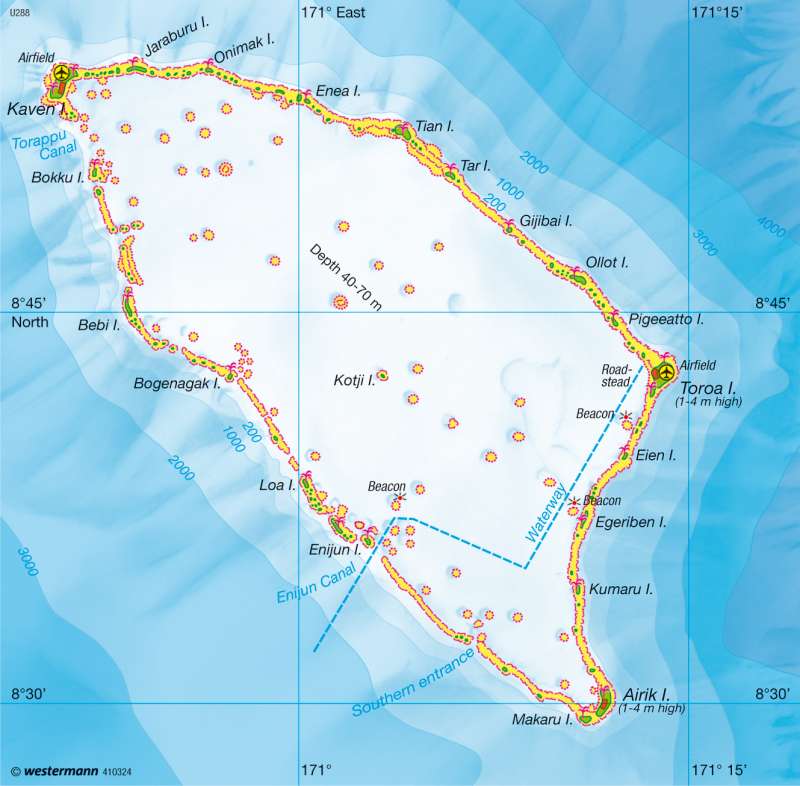 Maloelap Atoll (Marshall Islands) |  | Australia/Oceania - Physical | Karte 117/3