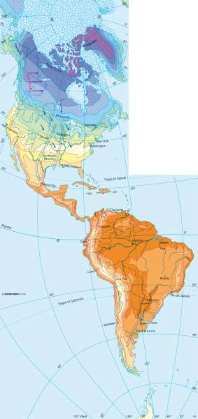 January temperature |  | The Americas - Climate | Karte 126/1
