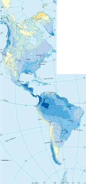 Annual precipitation |  | The Americas - Climate | Karte 127/3
