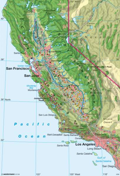 California — Land use today |  | U.S.A. - Past and present | Karte 137/5