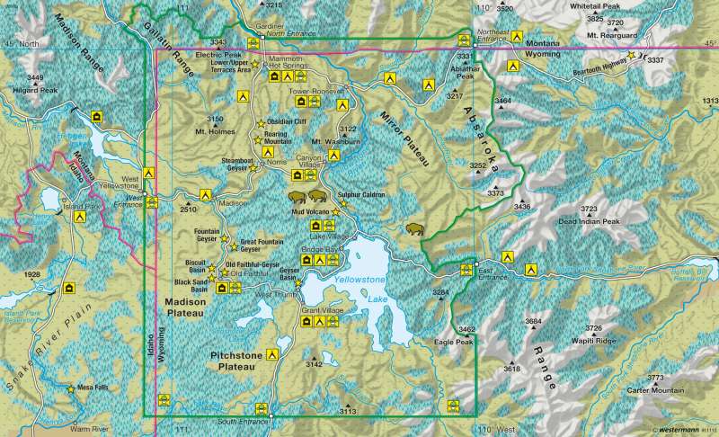 Yellowstone National Park |  | U.S.A. - National parks | Karte 145/3