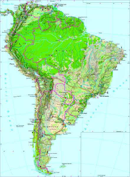 South America — Economy |  | South America - Economy | Karte 148/1