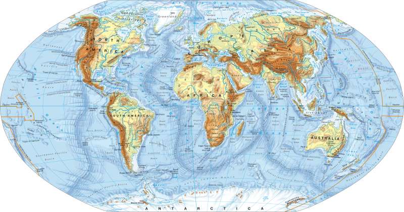 The world — Physical map |  | The world - Physical | Karte 172/1