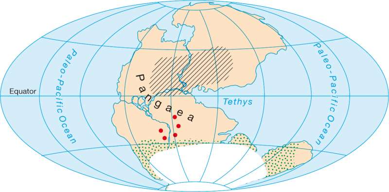 Continents 250 million years ago |  | The world - Physical | Karte 172/2