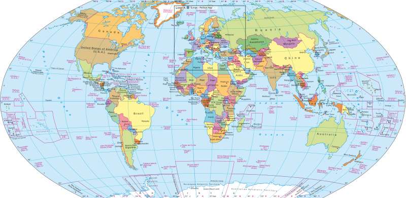 The world — Political map |  | The world - Political | Karte 188/1