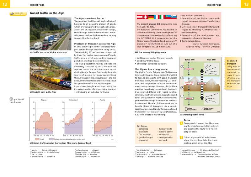 Transit Traffic in the Alps |  | Topical Page | Karte 12/1