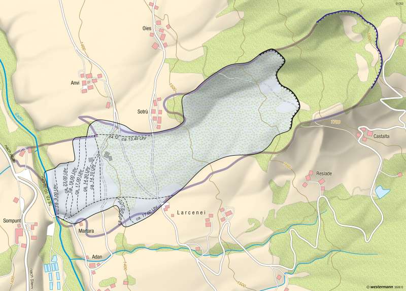 Gadertal | Naturgefahrenzone | Südtirol – Räume im Wandel | Karte 22/2