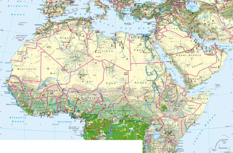 Northern Africa — Economy |  | Northern Africa - Economy | Karte 166/1