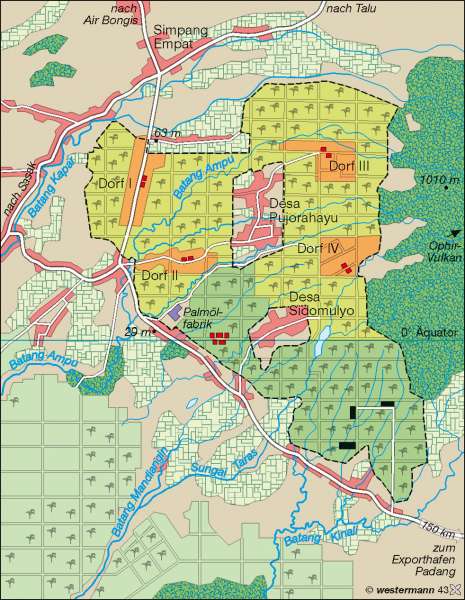 Ophir (West-Sumatra) | Ölpalmenplantage | Singapur/Indonesien | Karte 123/4